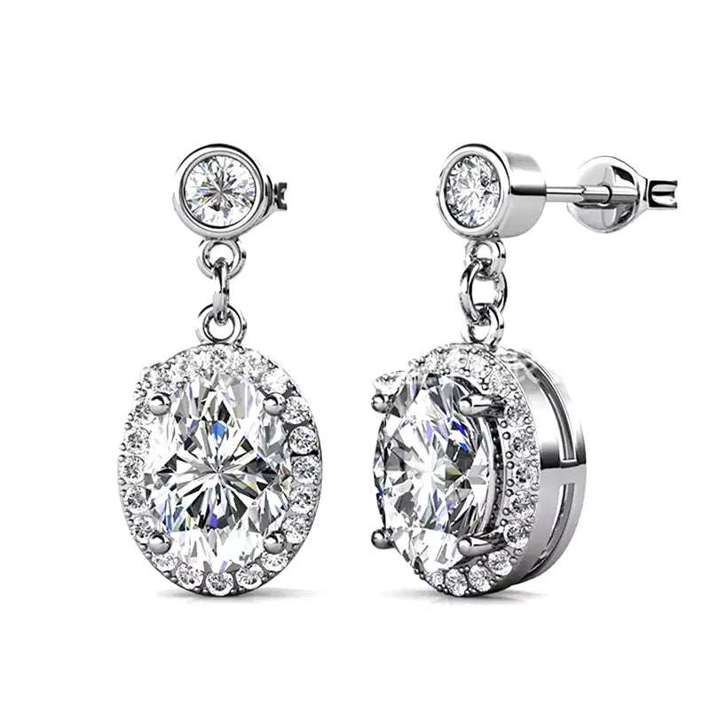 Exquisite Natural Topaz Earrings with Cubic Zirconia Accents Gems Ritual