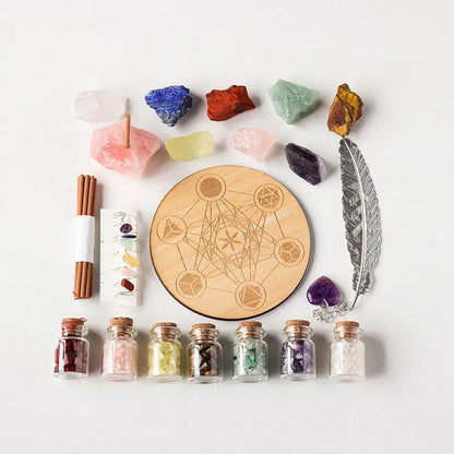 Ultimate Crystal Energy Kit with Chakra Healing Set Gems Ritual