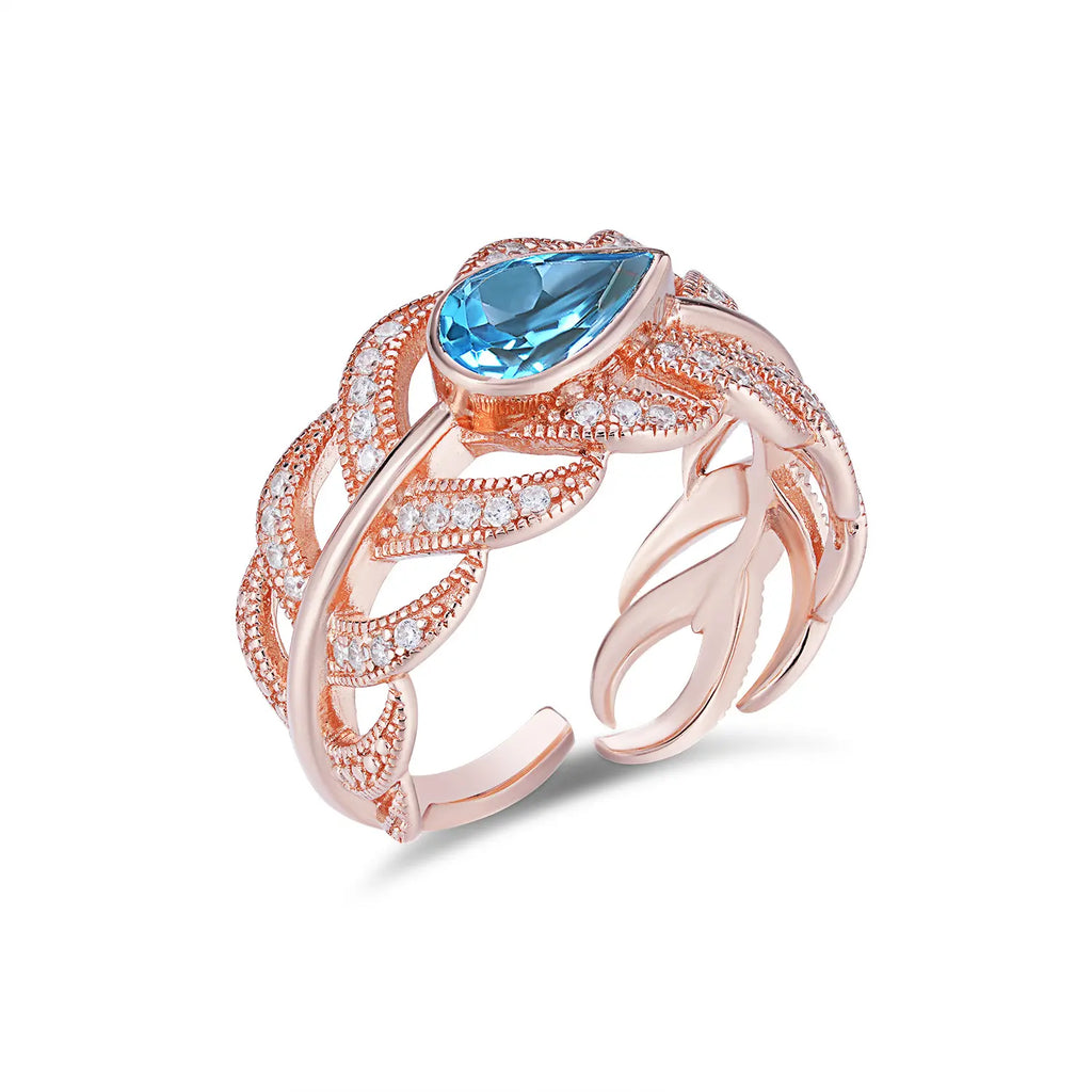 Luxury Blue Topaz Ring – Refined Jewelry for Women - Gems Ritual