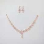 Timeless Zircon Bridal Set – Necklace and Earrings - Gems Ritual