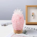Enchanting Pink Gemstone Crystal Night Light Gems Ritual