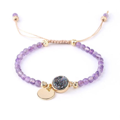 Unique Amethyst Healing Crystal Bracelet Gems Ritual