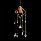 Enchanting Crystal Wind Bell with Natural Stones Gems Ritual