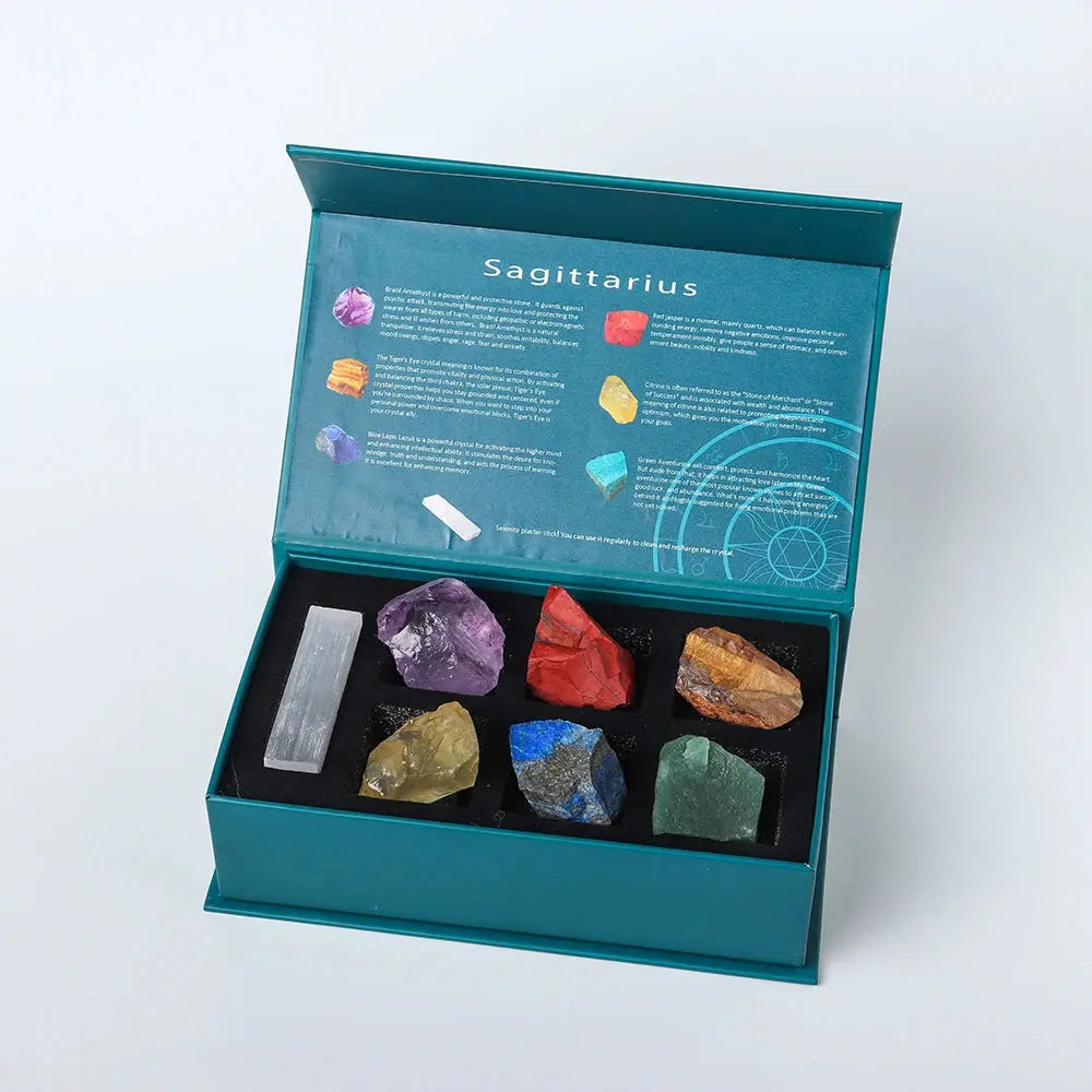 Zodiac Birthstone Crystal Set – Feng Shui & Meditation Gift Box - Gems Ritual