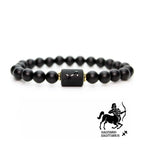 Astrology Birthstone Bracelet – Black Agate Protection Beads Gems Ritual