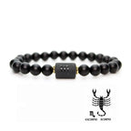 Astrology Birthstone Bracelet – Black Agate Protection Beads Gems Ritual