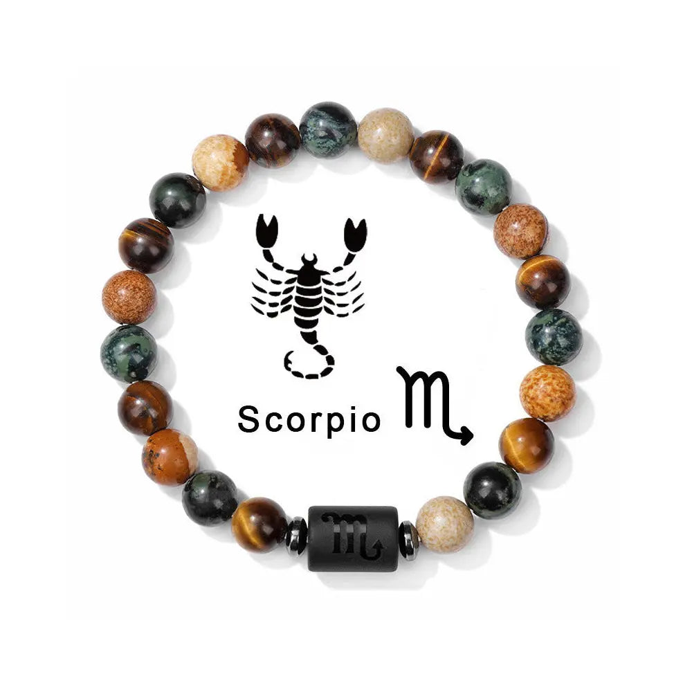 Unisex Zodiac Energy Bracelet Gems Ritual