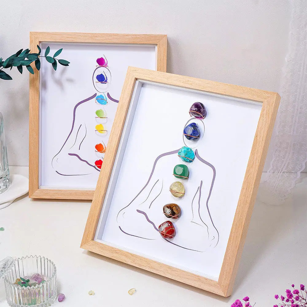 Healing Crystal Figurine – Seven Chakra Balance Decor - Gems Ritual