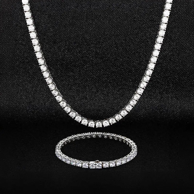 Luxurious Zircon Necklace and Bracelet Set Gems Ritual