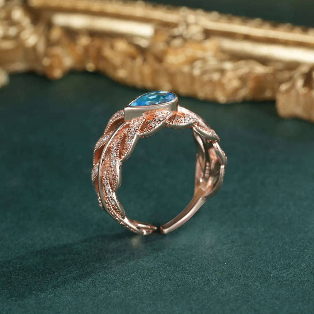 Luxury Blue Topaz Ring – Refined Jewelry for Women - Gems Ritual