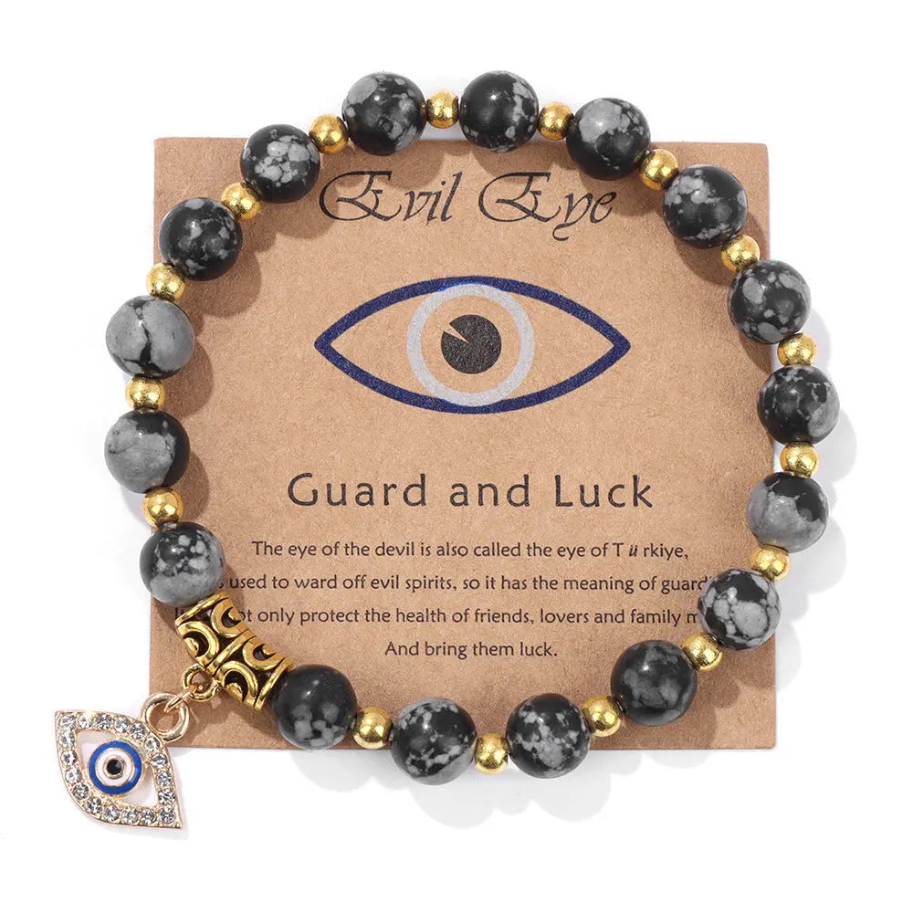 Unisex Bead Bracelet with Agate Gems Ritual