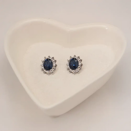 Glamorous Sapphire Jewelry Set with Zirconia Accents Gems Ritual