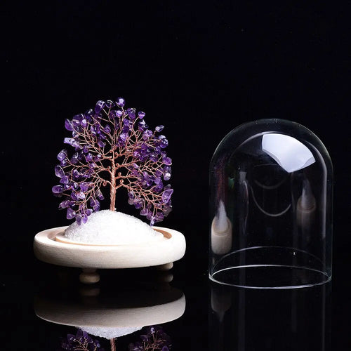 Amethyst Chakra Tree with Dome – Natural Healing Crystal for Positive Energy - Gems Ritual