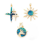 Celestial Zircon Necklace – Sun, Moon & Star Jewelry Gems Ritual