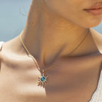 Celestial Zircon Necklace – Sun, Moon & Star Jewelry Gems Ritual