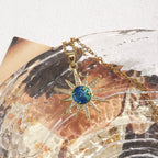 Celestial Zircon Necklace – Sun, Moon & Star Jewelry Gems Ritual