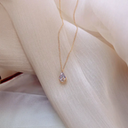 Diamond Water Drop Necklace – Elegant Teardrop Pendant for Women Gems Ritual