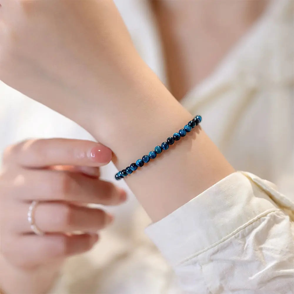 Aura Cleansing & Chakra Healing Blue Tiger Eye Bracelet - Gems Ritual