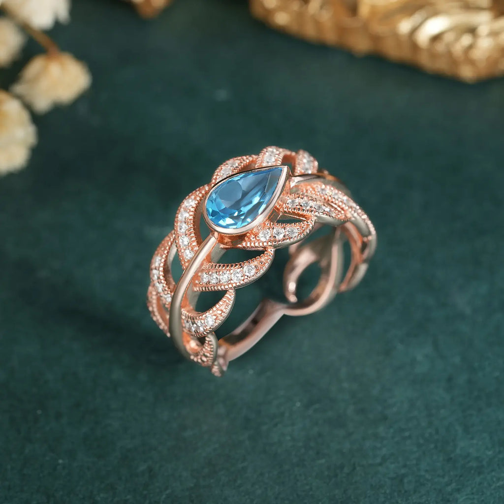 Luxury Blue Topaz Ring – Refined Jewelry for Women - Gems Ritual