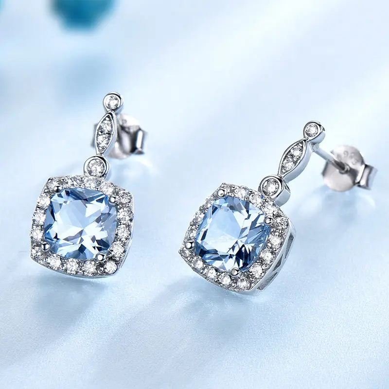 Luxury Blue Topaz Jewelry Collection – Necklace, Ring, Earrings & Bracelet Gems Ritual