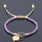 Amethyst Energy Crystal Bracelet - Healing Jewelry for Balance - Gems Ritual