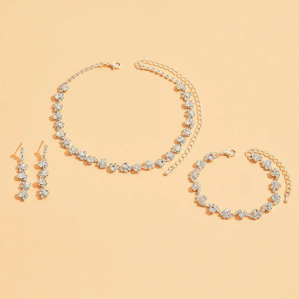 Radiant Crystal Jewelry Set for a Touch of Classic Glamour - Gems Ritual