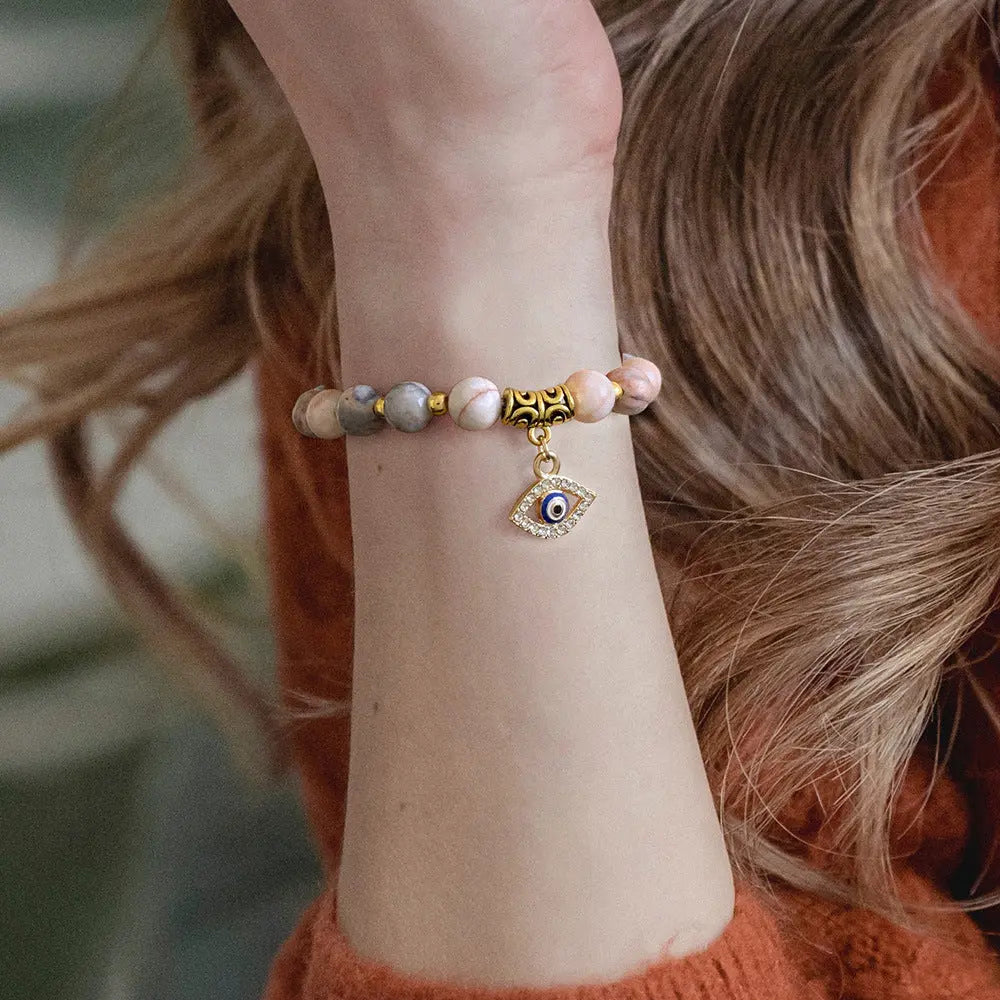 Unisex Agate Bead Bracelet – Elegance with a Touch of Energy - Gems Ritual