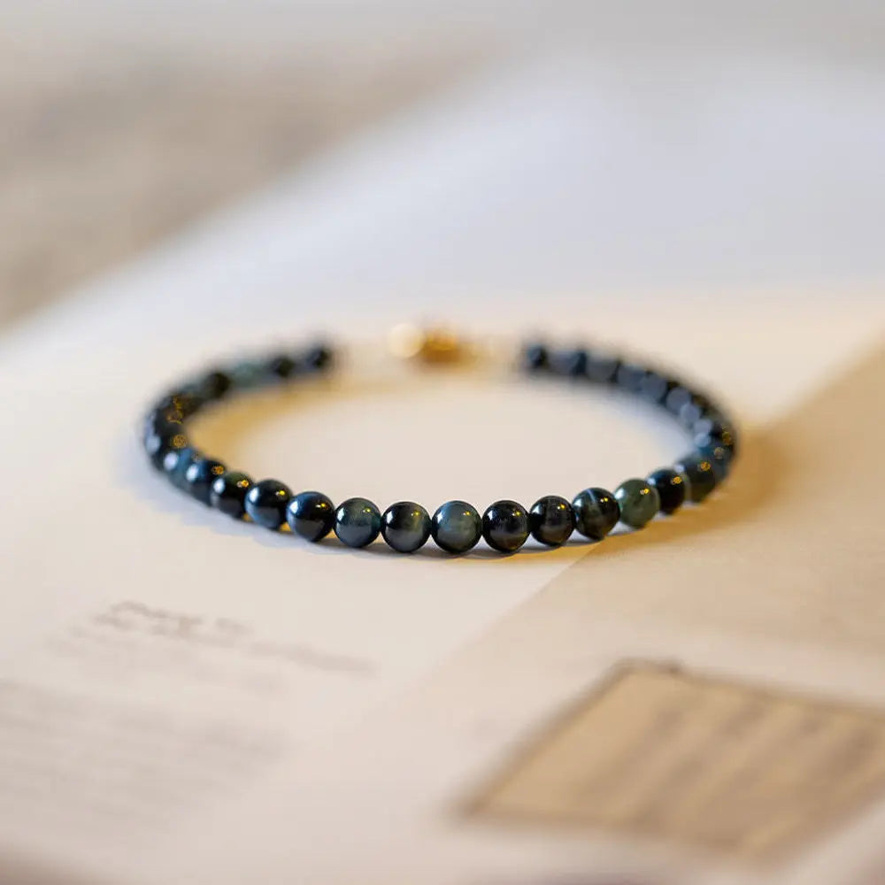 Aura Cleansing & Chakra Healing Blue Tiger Eye Bracelet - Gems Ritual