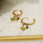 Green Aventurine Earrings for Mindful Elegance - Gems Ritual