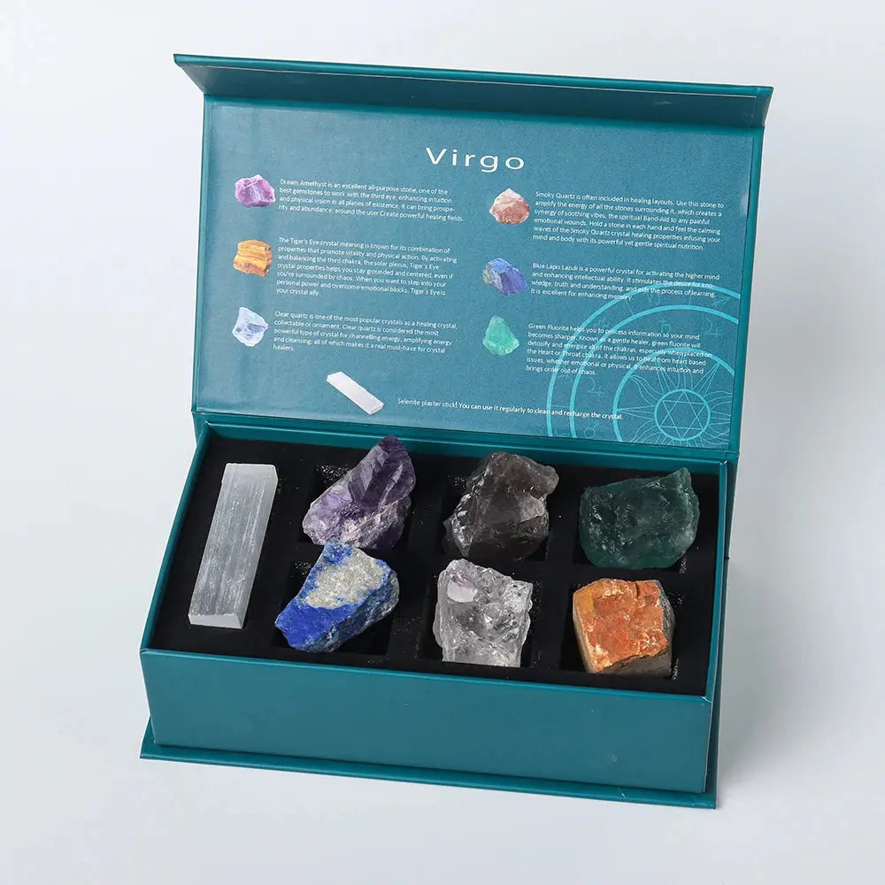 Zodiac Birthstone Crystal Set – Feng Shui & Meditation Gift Box - Gems Ritual