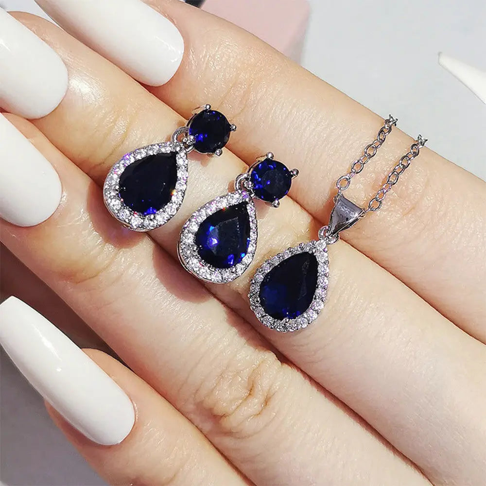 Zircon Jewelry Set Collection with Vibrant Gemstones - Gems Ritual