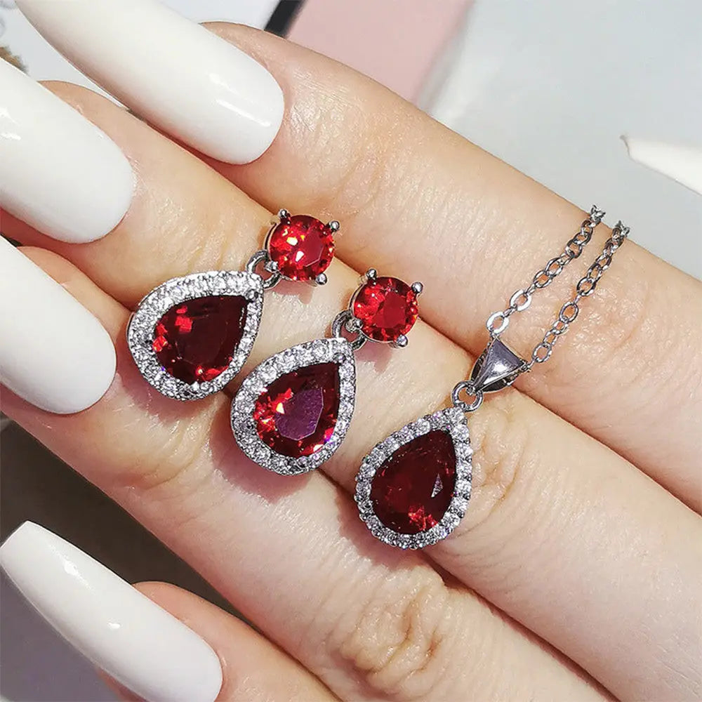 Zircon Jewelry Set Collection with Vibrant Gemstones - Gems Ritual