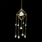 Enchanting Crystal Wind Bell with Natural Stones Gems Ritual
