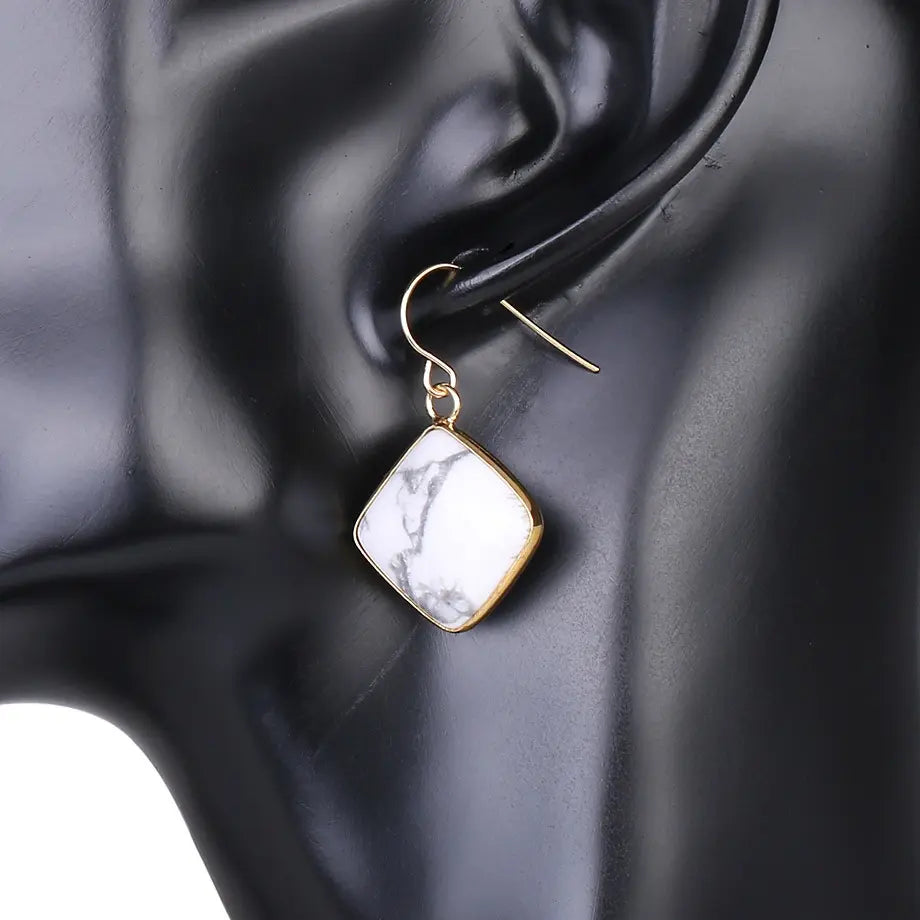 Natural Stone Drop Earrings for Everyday Sophistication - Gems Ritual
