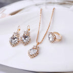 Royal Elegance – Water Drop Crystal Bridal Jewelry Set - Gems Ritual