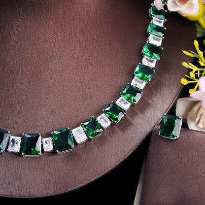 Timeless Green Zircon Necklace Set Gems Ritual