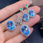 Aurora Blue Topaz Jewelry Set – A Symbol of Love Gems Ritual