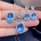 Aurora Blue Topaz Jewelry Set – A Symbol of Love Gems Ritual