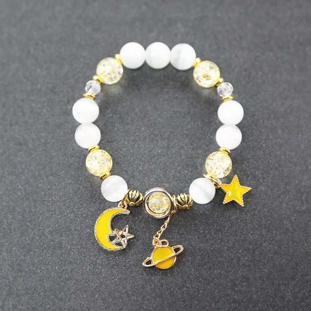 Cosmic Energy Bracelet – Natural Stone Galaxy-Inspired Jewelry - Gems Ritual