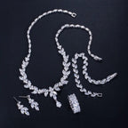Timeless Zircon Bridal Set – Necklace and Earrings - Gems Ritual