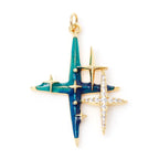 Celestial Zircon Necklace – Sun, Moon & Star Jewelry Gems Ritual