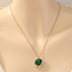 Vintage Zircon Necklace - Tree of Life Design - Gems Ritual